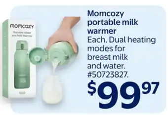 Walmart Momcozy portable milk warmer offer