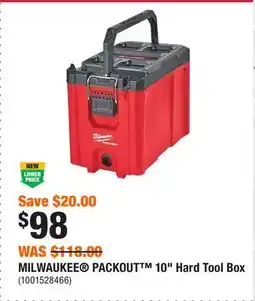 Home Depot MILWAUKEE PACKOUT 10 Hard Tool Box offer