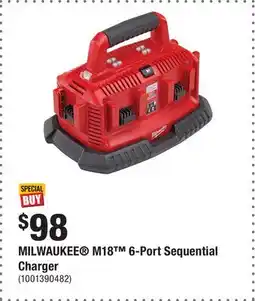 Home Depot MILWAUKEE M18 6-Port Sequential Charger offer