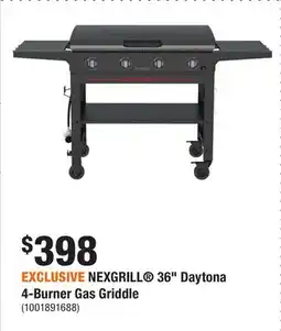 Home Depot EXCLUSIVE NEXGRILL 36 Daytona 4-Burner Gas Griddle offer