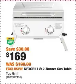 Home Depot EXCLUSIVE NEXGRILL 2-Burner Gas Table Top Grill offer
