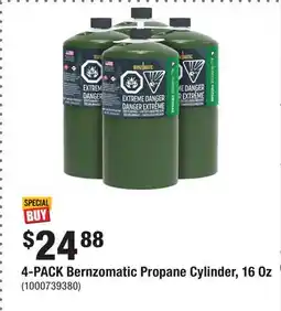 Home Depot 4-PACK Bernzomatic Propane Cylinder, 16 Oz offer