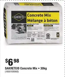 Home Depot SAKRETE Concrete Mix • offer