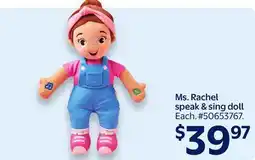 Walmart Ms. Rachel speak & sing doll offer