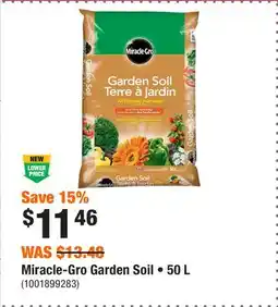 Home Depot Miracle-Gro Garden Soil • offer