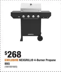 Home Depot EXCLUSIVE NEXGRILL 4-Burner Propane BBQ offer