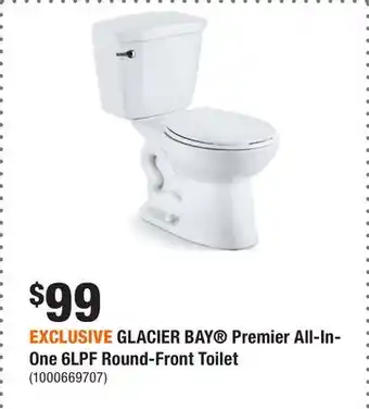 Home Depot EXCLUSIVE GLACIER BAY Premier All-In-One 6LPF Round-Front Toilet offer