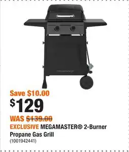 Home Depot EXCLUSIVE MEGAMASTER 2-Burner Propane Gas Grill offer