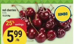 Marché Adonis red cherries offer
