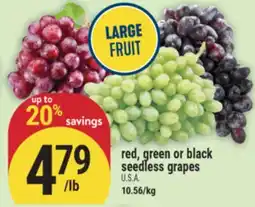 Marché Adonis red, green or black seedless grapes offer