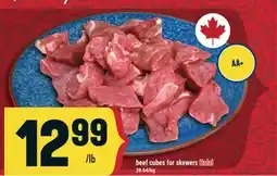 Marché Adonis BEEF CUBES FOR SKEWERS offer