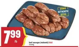 Marché Adonis BEEF SAUSAGES (MAKANEK) HALAL offer