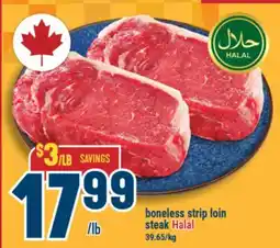 Marché Adonis BONELESS STRIP LOIN STEAK HALAL offer