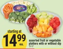 Marché Adonis ASSORTED FRUIT OR VEGETABLE PLATTERS WITH OR WITHOUT DIP offer