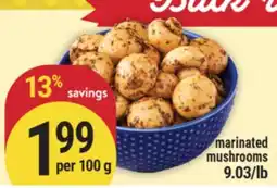 Marché Adonis marinated mushrooms offer