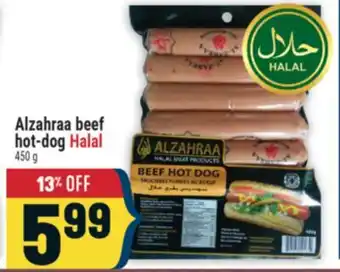 Marché Adonis ALZAHRAA BEEF HOT-DOG HALAL offer