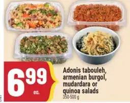 Marché Adonis Adonis tabouleh, armenian burgol, mudardara or quinoa salads offer
