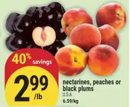 Marché Adonis NECTARINES, PEACHES OR BLACK PLUMS offer