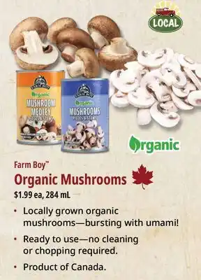 Farm Boy Farm Boy Organic Mushrooms offer