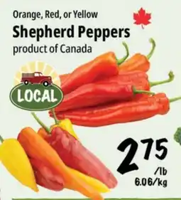 Farm Boy Orange, Red, or Yellow Shepherd Peppers offer