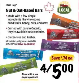 Farm Boy Farm Boy Nut & Oat-Based Bars offer