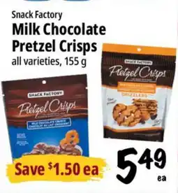 Farm Boy Snack Factory Milk Chocolate Pretzel Crisps offer