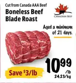 Farm Boy Boneless Beef CANADIAN BEEF Blade Roast offer