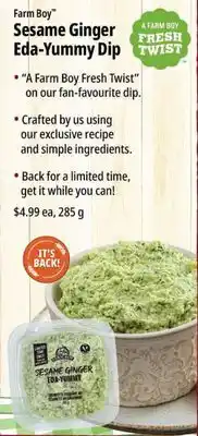 Farm Boy Farm Boy Sesame Ginger Eda-Yummy Dip offer