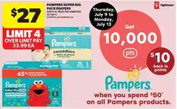 Real Canadian Superstore PAMPERS SUPER BIG PACK DIAPERS SIZE N-8, 32-120' S offer