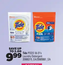 Real Canadian Superstore TIDE PODS, 18-31'S, LAUNDRY DETERGENT offer