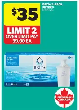 Real Canadian Superstore BRITA 5-PACK FILTERS offer