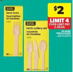 Real Canadian Superstore NO NAME BIRCH CUTLERY offer
