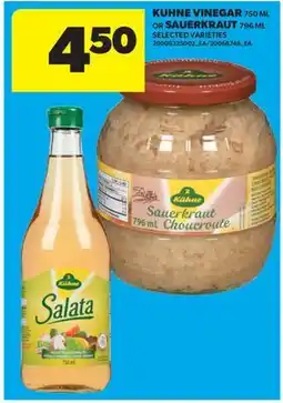 Real Canadian Superstore KUHNE VINEGAR, 750 ML OR SAUERKRAUT, 796 ML offer