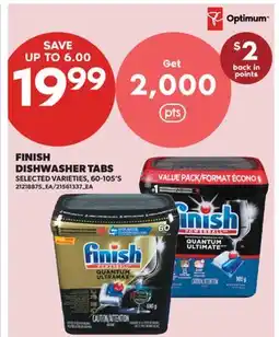 Real Canadian Superstore FINISH DISHWASHER TABS, 60-105'S offer