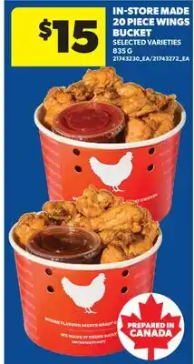 Real Canadian Superstore IN-STORE MADE 20 PIECE WINGS BUCKET offer