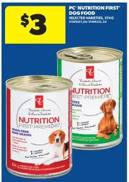 Real Canadian Superstore PC NUTRITION FIRST DOG FOOD offer