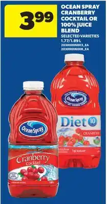 Real Canadian Superstore OCEAN SPRAY CRANBERRY COCKTAIL OR 100% JUICE BLEND, 1.77/1 offer