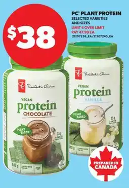 Real Canadian Superstore PC PLANT PROTEIN offer