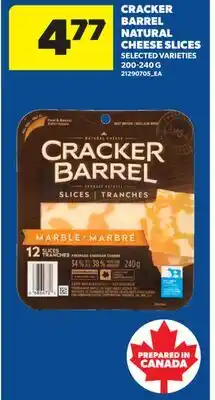 Real Canadian Superstore CRACKER BARREL NATURAL CHEESE SLICES offer