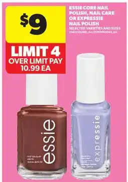 Real Canadian Superstore ESSIE CORE NAIL POLISH, NAIL CARE OR EXPRESSIE NAIL POLISH offer