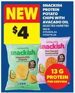 Real Canadian Superstore SNACKISH PROTEIN POTATO CHIPS WITH AVACADO OIL offer