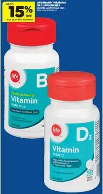 Real Canadian Superstore LIFE BRAND VITAMINS OR SUPPLEMENTS offer