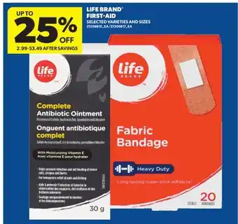 Real Canadian Superstore LIFE BRAND FIRST-AID offer