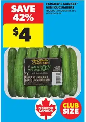 Real Canadian Superstore FARMER'S MARKET MINI CUCUMBERS, 11' S offer