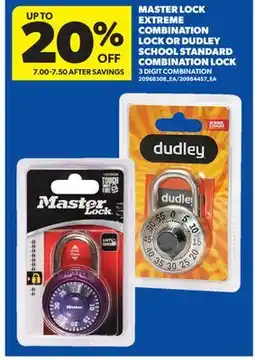 Real Canadian Superstore MASTER LOCK EXTREME COMBINATION LOCK OR DUDLEY SCHOOL STANDARD COMBINATION LOCK offer