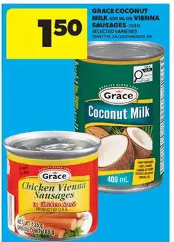 Real Canadian Superstore GRACE COCONUT MILK, 400 ML OR VIENNA SAUSAGES, 130 G offer