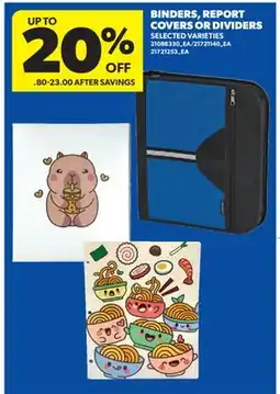 Real Canadian Superstore BINDERS, REPORT COVERS OR DIVIDERS offer