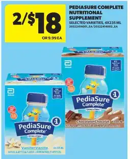 Real Canadian Superstore PEDIASURE COMPLETE NUTRITIONAL SUPPLEMENT offer