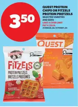Real Canadian Superstore QUEST PROTEIN CHIPS OR FITZELS PROTEIN PRETZELS offer