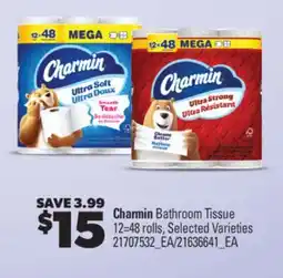 Real Canadian Superstore CHARMIN BATHROOM TISSUE, 12=48 ROLLS offer
